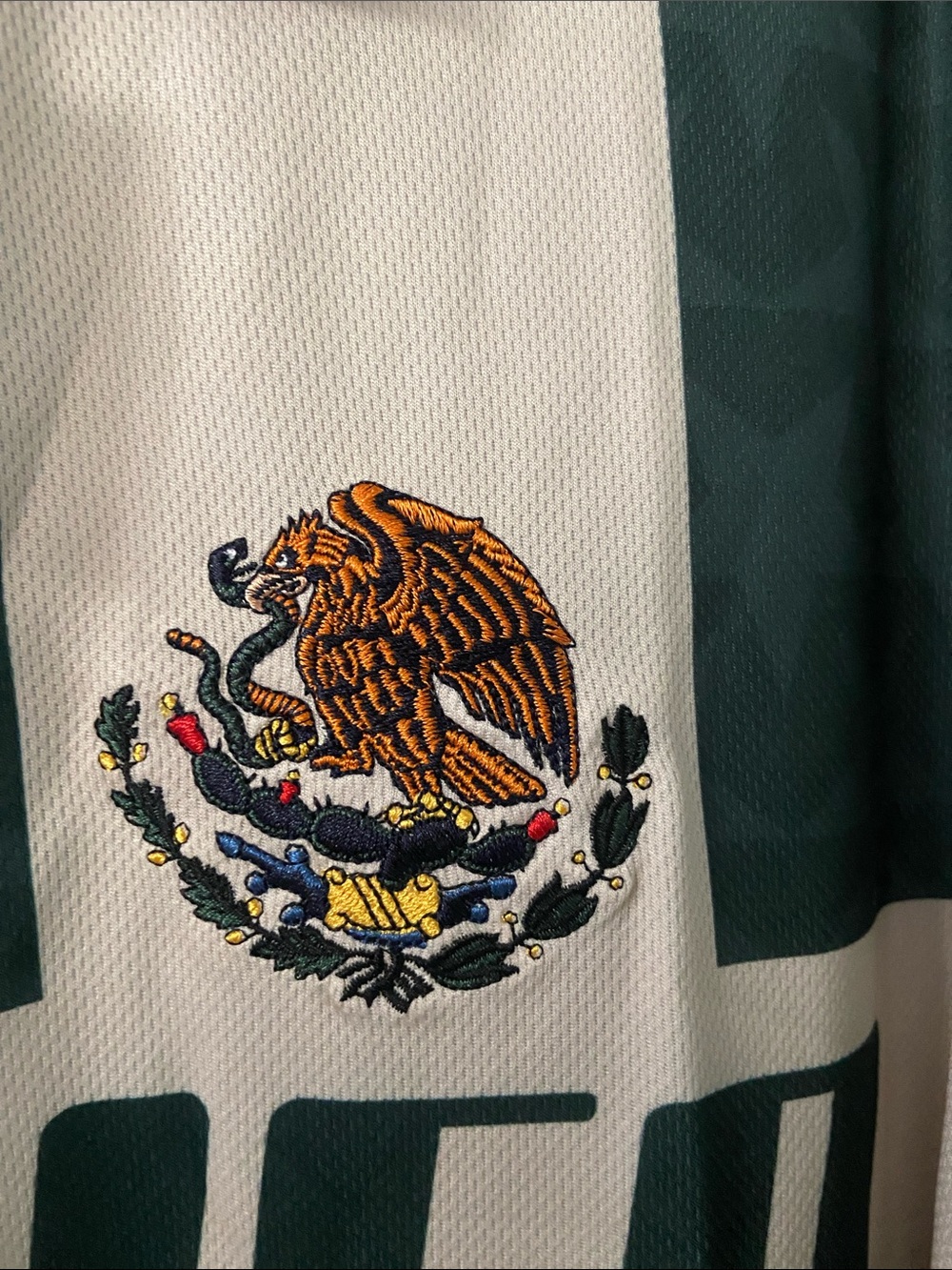 Cotton On Mexico 2002 Green & Cream Soccer Jersey XL - Picture 9 of 10